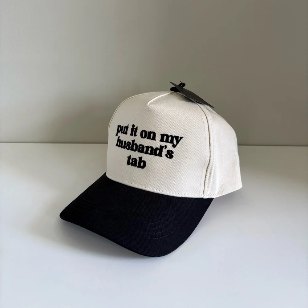 David and Young “Put it on Husband's Tab” Cotton Baseball SnapBack Hat